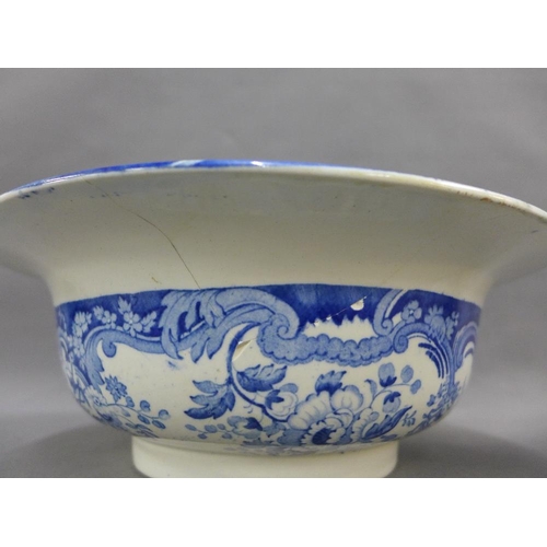 107 - Collection of 19th century Staffordshire blue and white transfer printed pottery to include a Britis... 