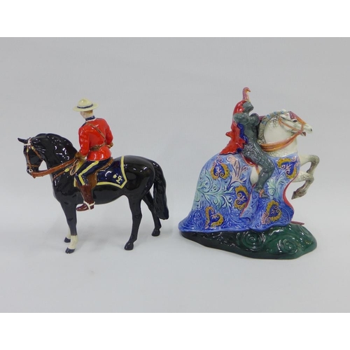 101 - Royal Doulton 'the Broken Lance' figure HN2041 and a Beswick Canadian Mounted Policeman (repair to h... 