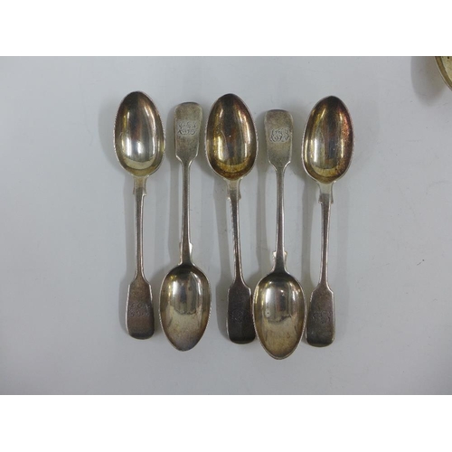 63 - A quantity of silver and white metal teaspoons, mixed hallmarks and makers (a lot)