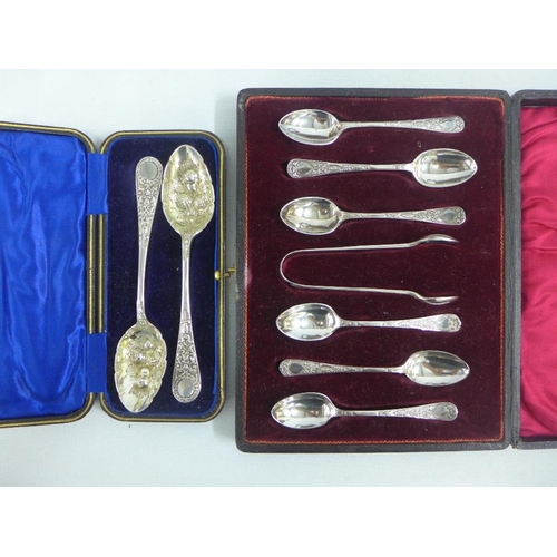 68 - A carton containing a quantity of Epns wares, mother of pearl handed knives, etc (a lot)
