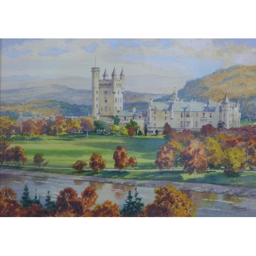 24 - J.G Rennie, Balmoral, watercolour, signed and framed under glass, 40 x 28cm