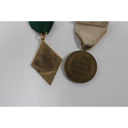 7 - WWI Victory and War medals, awarded to PTE LAW 203708 and two Red Cross medallions (4)