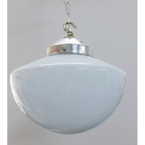 412 - Modern opaque white glass ceiling light