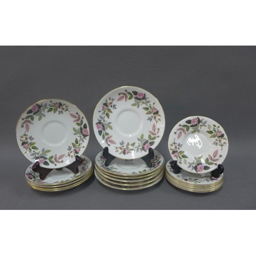 395 - Wedgwood Hathaway Rose dinner service with tea and coffee set (a lot)