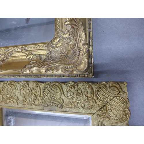 418 - Giltwood framed wall mirror and another, largest 39 x 44cm (2)