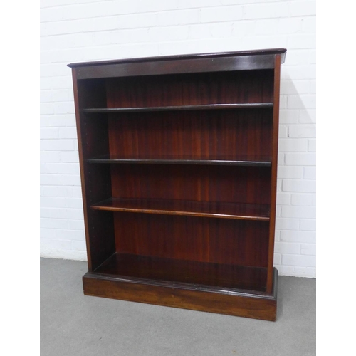 421 - Mahogany open bookcase, 102 x 123 x 31cm