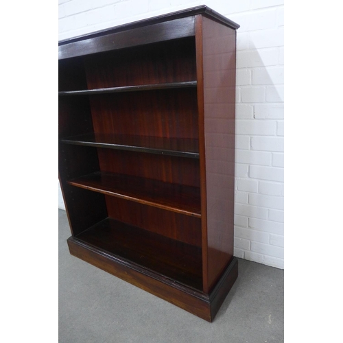 421 - Mahogany open bookcase, 102 x 123 x 31cm