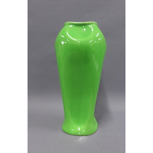 111 - Villeroy & Boch green glazed vase, circa early 20th century, design attributed to Van der Welde, (a/... 