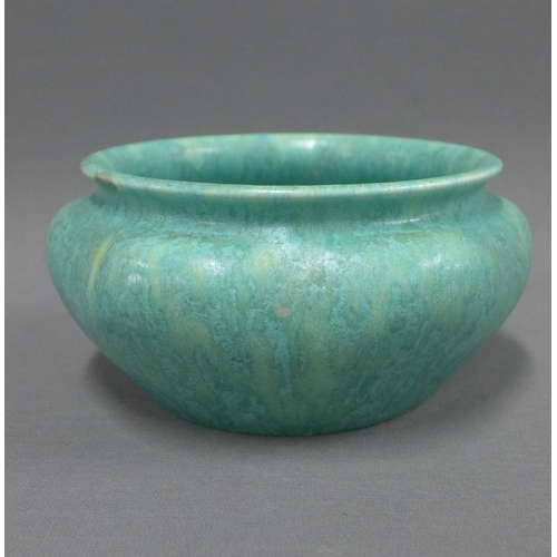 113 - Pilkingtons Lancastrian green glazed pottery bowl, 18cm,