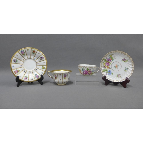 116 - Mixed lot of porcelain to include Edward VII Coronation goblet, Copenhagen cup and saucer, Dresden c... 