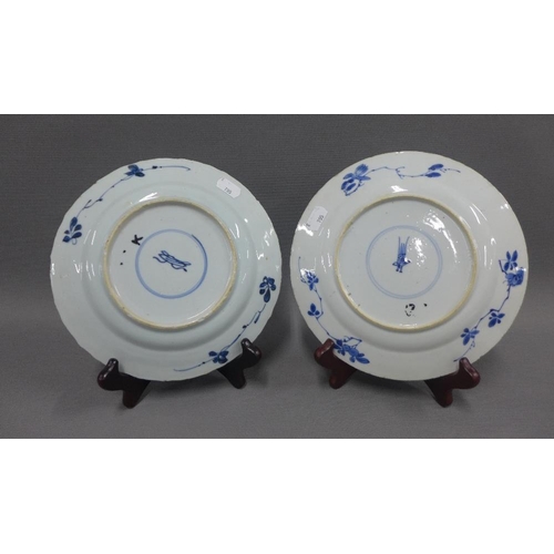 119 - Two 18th century Chinese bleu and white porcelain plates, 22cm (2)