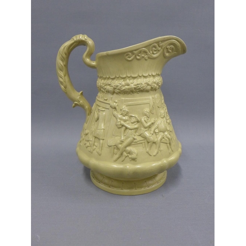 123 - Ridgway and Co moulded jug, with impressed factory marks, 23cm