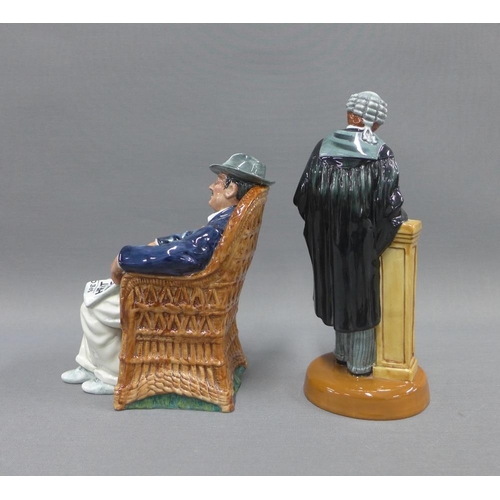 128 - Two Royal Doulton figures to include Taking Things Easy HN2677 & The Lawyer HN3041, tallest 22cm (2)