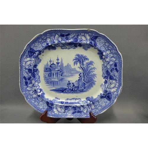 138 - 19th century Staffordshire blue and white transfer printed ashets to include Loch Awe - Northern Sce... 