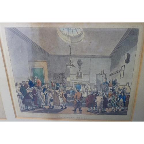 195 - A group of six 19th century coloured prints contained within two Hogarth glazed frames to include Ch... 