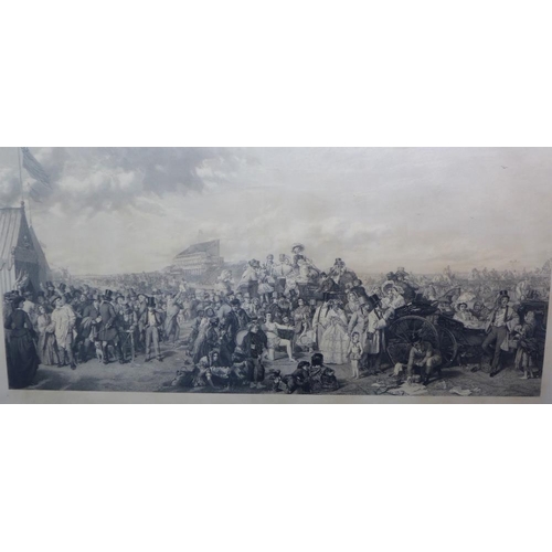 197 - 19th century lithographic print, under glass within a giltwood frame, size overall 150 x 90cm