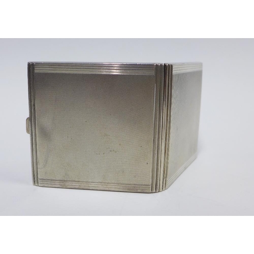 39 - Mappin & Webb silver cigarette case, Birmingham 1937, 9cm