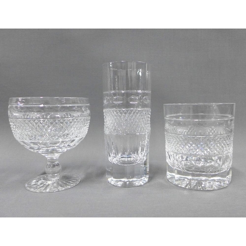 84 - A suite of Cumbrian Crystal hand blown drinking glasses in the Grassmere pattern to include 8 balust... 