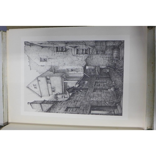 362 - Old Houses in Edinburgh, Drawn by Bruce J. Holme, in two folios (a lot)