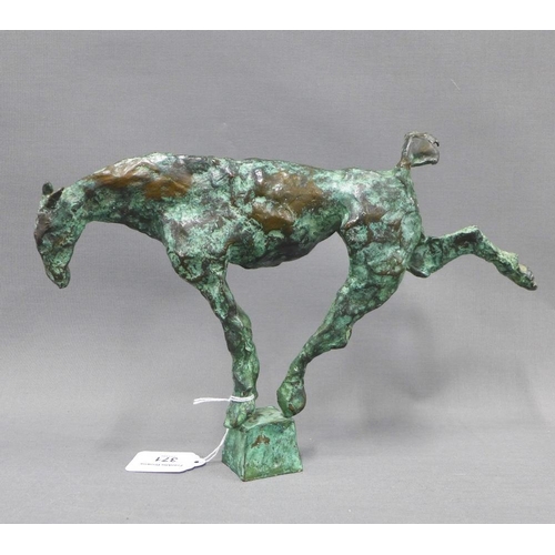 371 - Zoe Rubens 'Balancing Mare' a bronze sculpture, 19 c 32cm