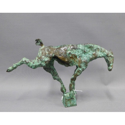 371 - Zoe Rubens 'Balancing Mare' a bronze sculpture, 19 c 32cm