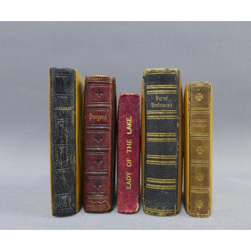 392 - Five Mauchline books to include Bibles and Lady of the Lake, (5)