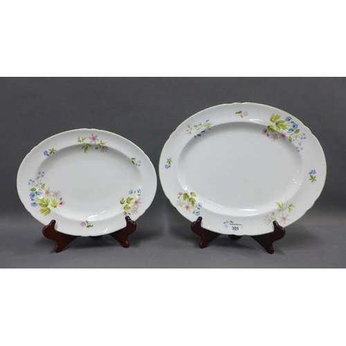 395 - Two Shelley Wild Anemone patterned bone china serving dishes, largest 39cm 92)