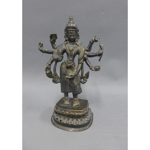 412 - Bronze Indian deity figure, 20cm high