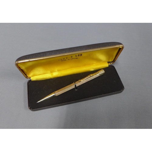 414 - Yard O'Led rolled gold propelling pencil, boxed