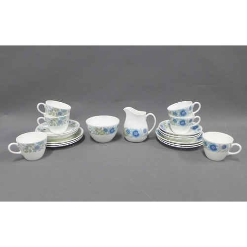 124 - Wedgwood Clemintine pattern bone china coffee set