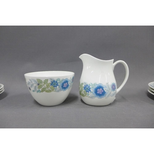 124 - Wedgwood Clemintine pattern bone china coffee set