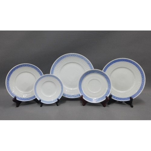 81 - Royal Copenhagen blue and white dinner service comprising plates, soup bowls, serving bowls, tureens... 