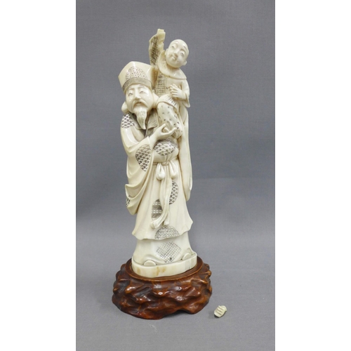 386 - Early 20th century Japanese ivory okimono (a/f) approx 25cm