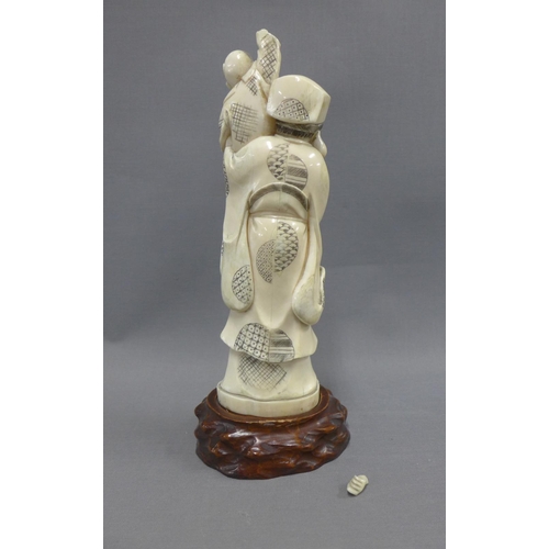 386 - Early 20th century Japanese ivory okimono (a/f) approx 25cm