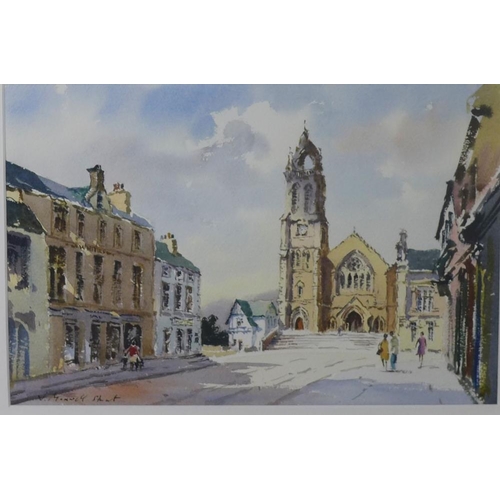 105 - Joseph Maxwell Stuart (SCOTTISH b.1956) 'Peebles', watercolour, signed and framed under glass, 34 x ... 