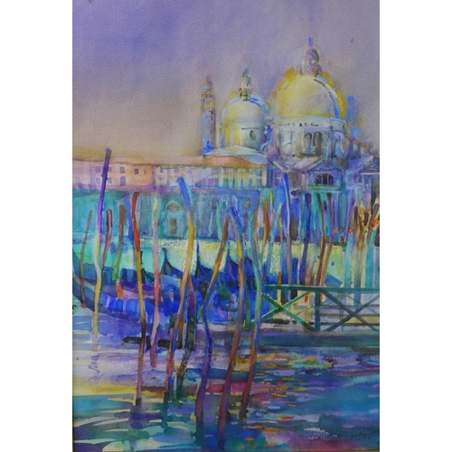 106 - Jean B Martin, RSW (SCOTTISH b 1948) 'Santa Maria Della Salute', watercolour, signed and framed unde... 