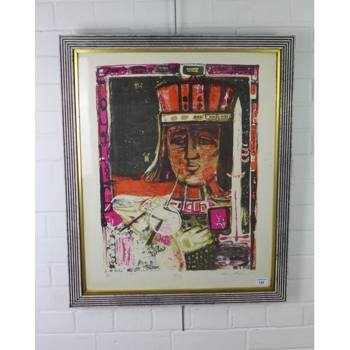 116 - Sir Robin Philipson R.A., P.R.S.A., F.R.S.A., R.S.W. (SCOTTISH, 1916-1992) 'King' a screenprint, sig... 