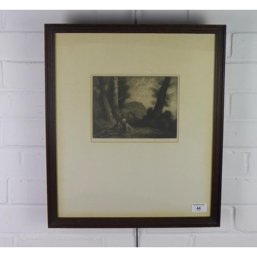 44 - William Strang RA, RE (SCOTTISH 1859-1911) , pencil signed etching, dated in the plate 1902,framed u... 