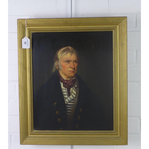 82 - Reproduction oil on canvas half length portrait of David Turner, born 1753 and died 1837 aged 84, in... 