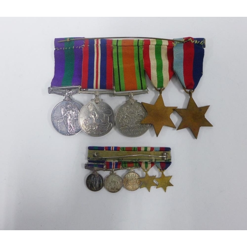 66 - WWII medal group comprising Defence and War medals, 1939 - 1945 Star and the Italy Star medal togeth... 