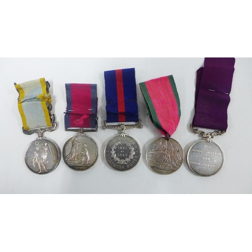 69 - Durham Light Infantry, 68th Light  Foot medals to include New Zealand medal 1864 - 1866 awarded to 3... 