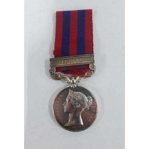 70 - Indian General Service medal with Persia clasp awarded to W. May, 2nd Bombay Eur . L.I