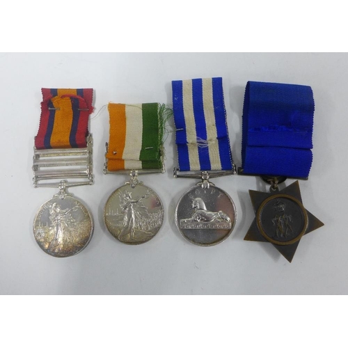 71 - Durham Light Infantry medals to include Queen Victoria Egypt medal, awarded to 878 PTE. C McDermott ... 