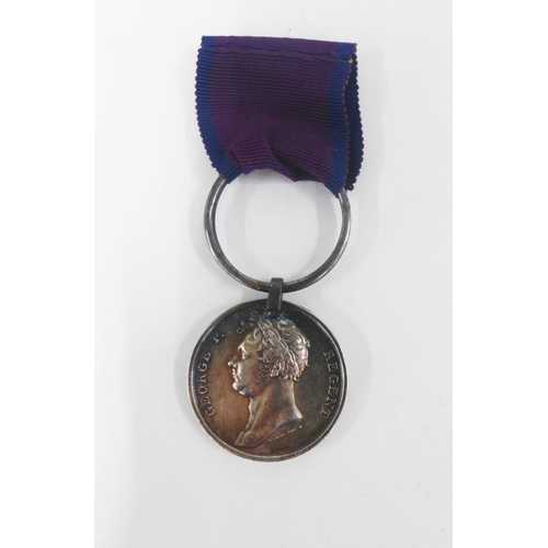 72 - The Waterloo Medal, awarded to PETER GUNN, 1ST BAT. 92ND HIGHLANDERS, with steel ring and ribbon