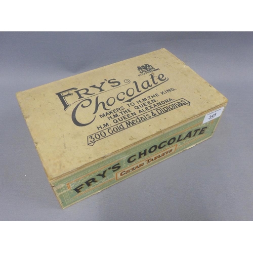 345 - A collection of early 20th century advertising boxes to include Fry's Cream Tablets, Jaz for the Hou... 