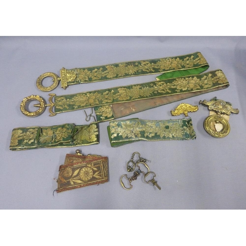 348 - Collection of late 19th and early 20th century textile bell pulls, (a lot)