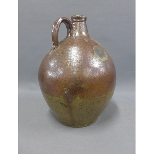 358 - Large salt glazed flagon, 34cm