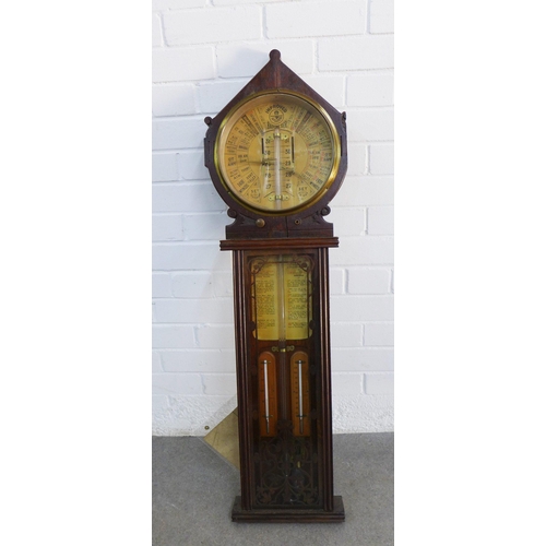 364 - Admiral Fitzroy oak barometer, 105 x 31cm