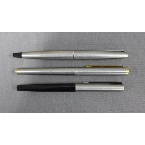 402 - Collection of Cross and Parker fountain and ball point pens, (a lot)