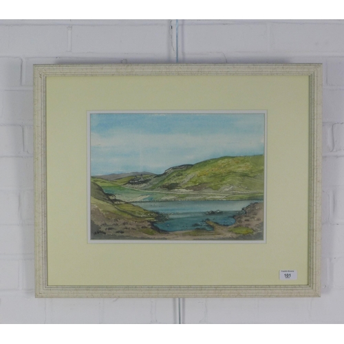 101 - Margaret Shaw, (1917 - 1983)  'The Isle of Lewis' watercolour,  signed and dated 1985, framed under ... 